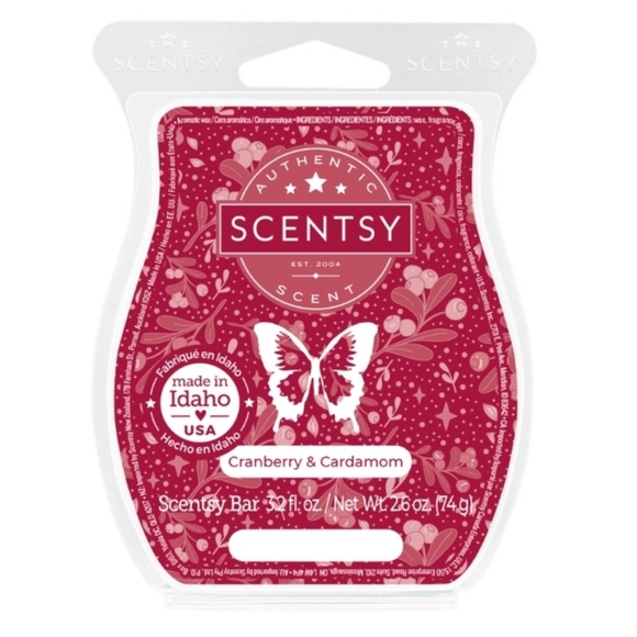 Scentsy Cranberry & Cardamom Scent Wax Melt Bar Red Cherry White Cranberry - Picture 1 of 4